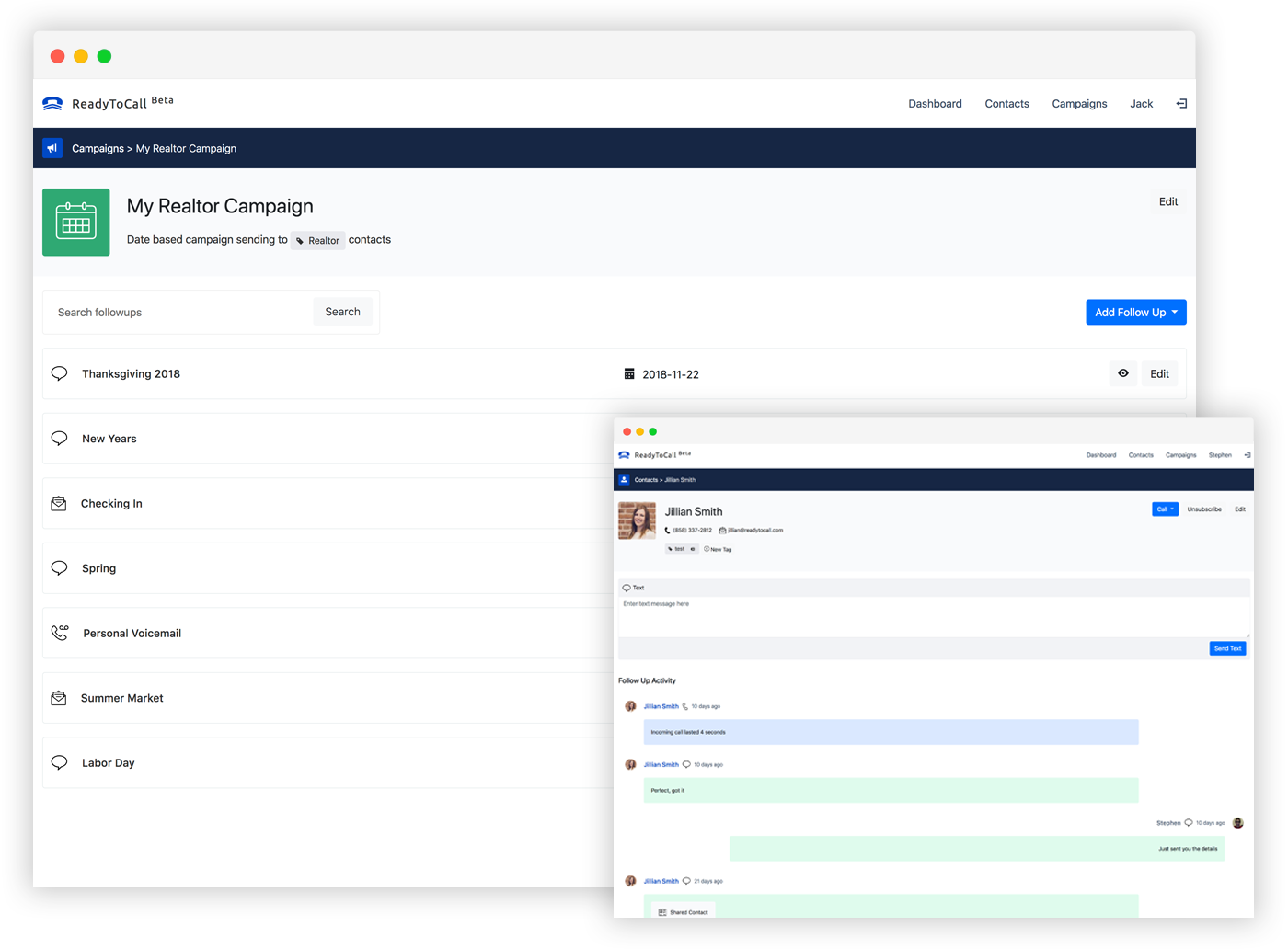 ReadyToCall | Follow Up Software